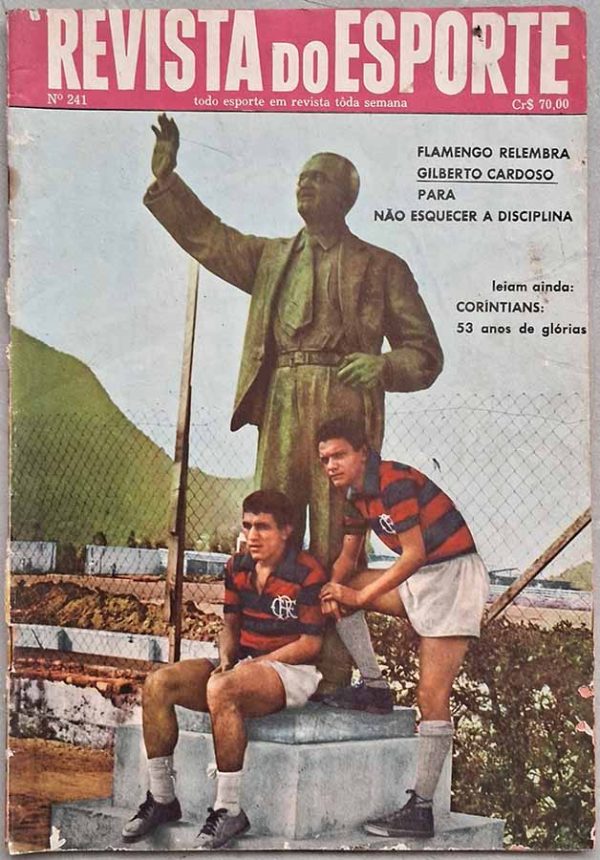 Revista do Esporte nº 241. Capa: Airton e Nelsinho (Flamengo).  Revistas antigas sobre futebol dos anos 60. 