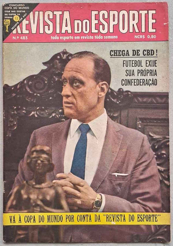 Revista do Esporte nº 485.  Revistas antigas sobre futebol dos anos 60.  Chega de CDB! Futebol exije sua própria confederação e outras matérias.