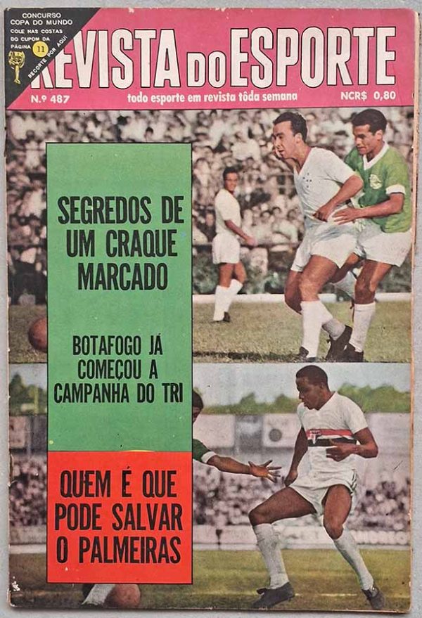 Revista do Esporte nº 487.  Revistas antigas sobre futebol dos anos 60. 