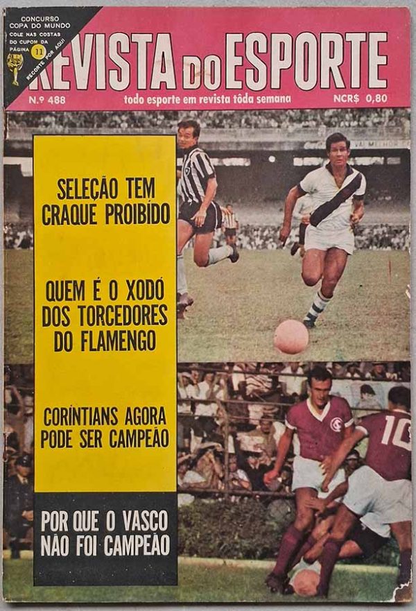 Revista do Esporte nº 488.  Revistas antigas sobre futebol dos anos 60. 