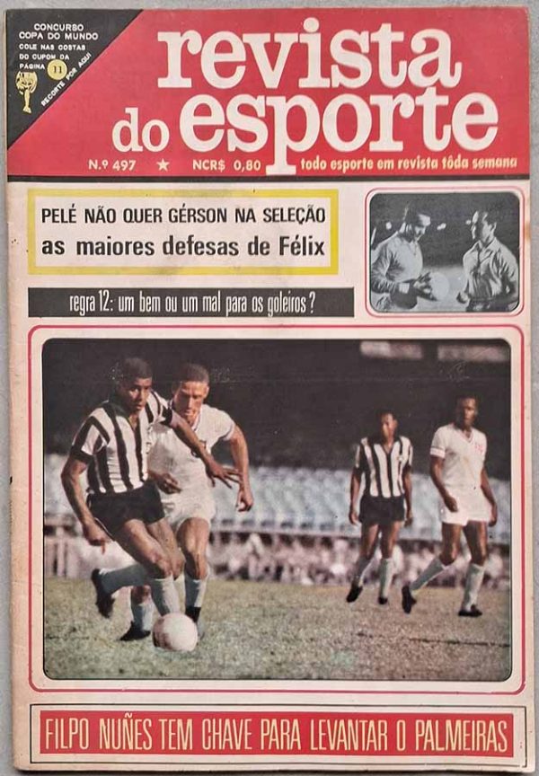 Revista do Esporte nº 497. Com Pelé.  Revistas antigas sobre futebol dos anos 60. 