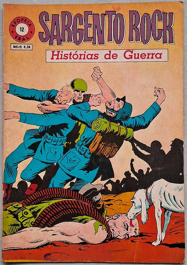 Sargento Rock Nº 12. Epopéia 4ª Série.  Gibis antigos. Revistas em quadrinhos anos 60.  Editora: EBAL. 