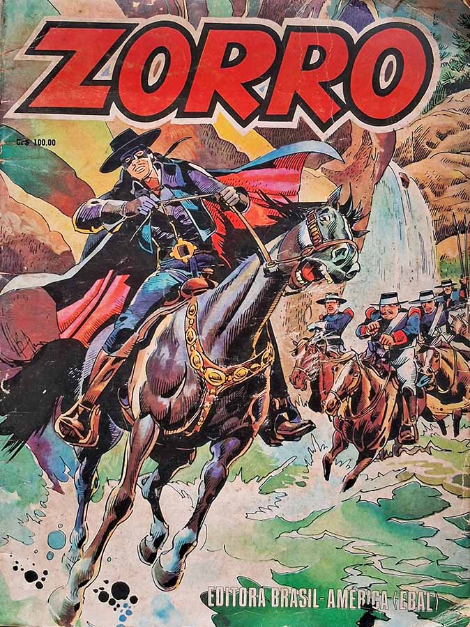 A Grande Aventura do Zorro.  Gibis Antigos. Histórias em quadrinhos. Editora: EBAL. 