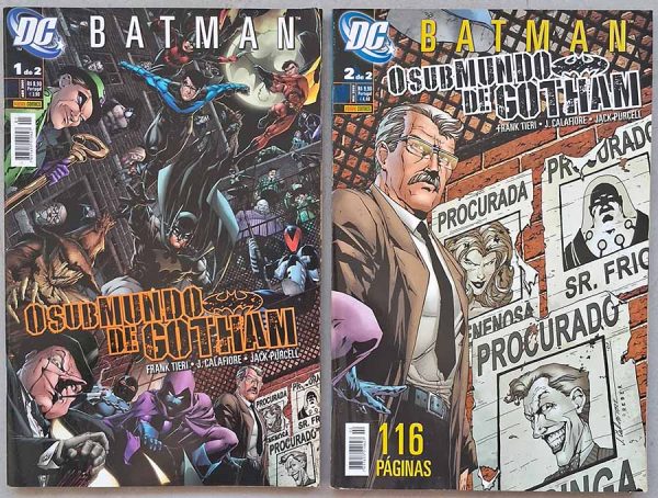 Batman: O Submundo de Gotham.   Minissérie Completa Panini em 2 edições.  Gibis & Quadrinhos. Minisséries Completas. DC Comics.  Editora: Panini. 