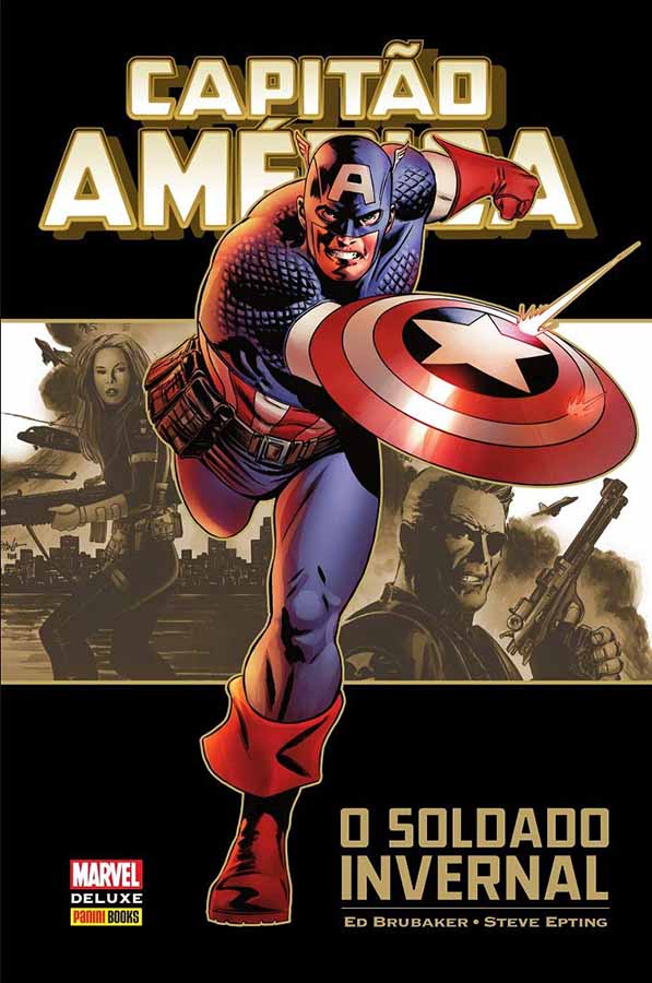 Capitão América: O Soldado Invernal.  Da coleção Marvel Deluxe.  Por Ed Brubabaker; Steve Epting.  Gibis & Quadrinhos. Graphic Novels. Capitão América. 