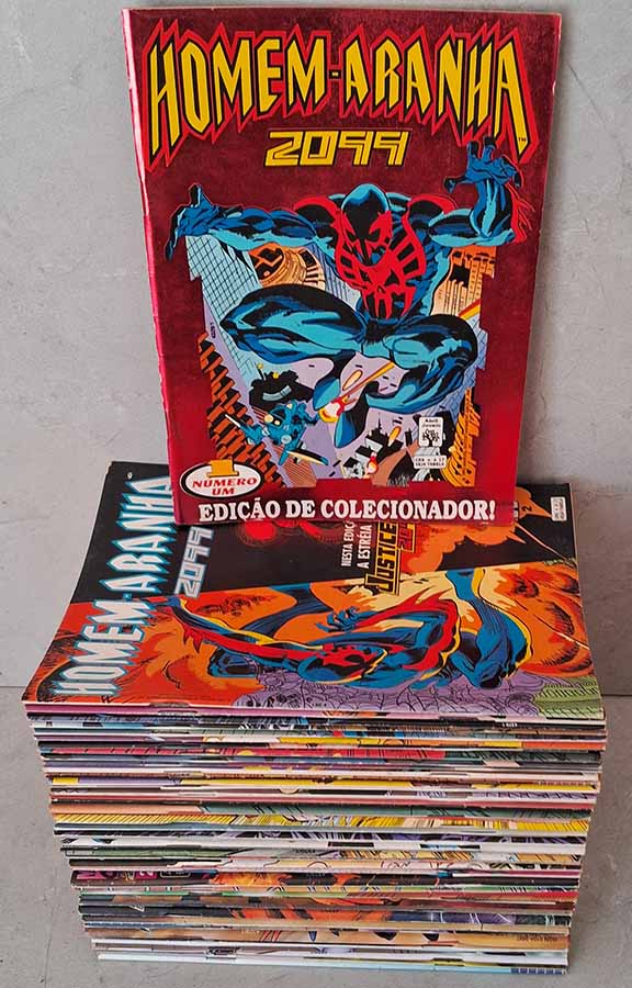 Homem-Aranha 2099.  Coleção completa com 39 edições.  Gibis & Quadrinhos. Marvel Comics. Coleções Completas. Editora Abril.