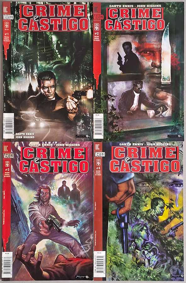 Crime e Castigo.  Minissérie Completa em 4 edições.  Gibis & Quadrinhos. Minisséries Completas. Editora: Abril. 