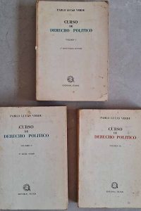 Curso de Derecho Politico/ 3 Volumes. Obra completa.  Autor: Pablo Lucas Verdu. 