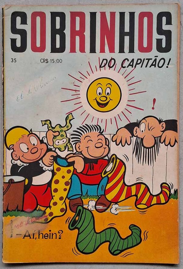 Sobrinhos do Capitão #35.  Gibis Antigos. Histórias em quadrinhos.  Editora: Companhia Gráfica Novo Mundo. 