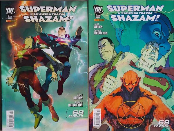 Superman & Shazam! - O Primeiro Trovão.  Minissérie completa com 2 partes. Panini.