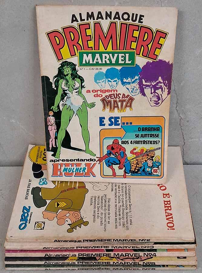 Coleção Almanaque Premiere Marvel em 6 Edições.  Edição completa da RGE do #1 ao #6.