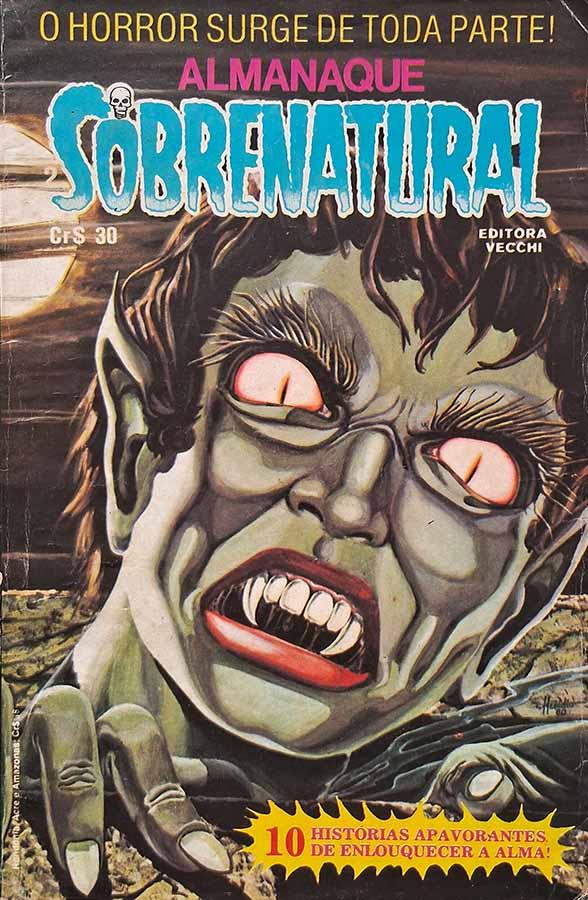 Almanaque Sobrenatural #2.  Edição da Vecchi em formatinho. HQs de Terror e Horror. O Lobisomem de Paris e outras histórias. 