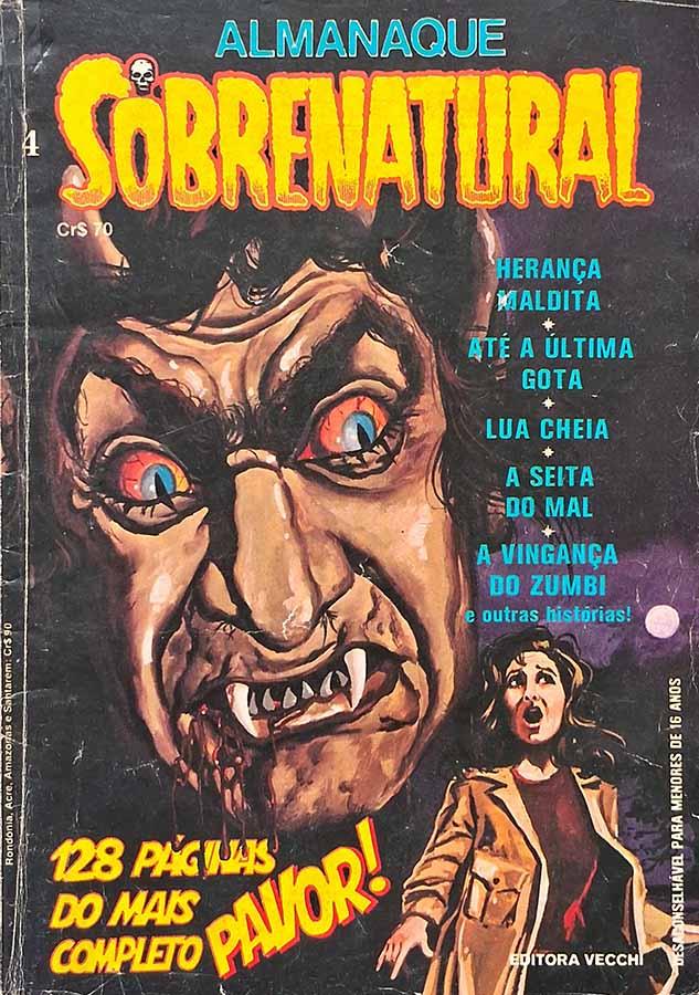 Almanaque Sobrenatural #4.  Edição da Vecchi, em formatinho. HQs de Terror. Herança Maldita e outras histórias. 