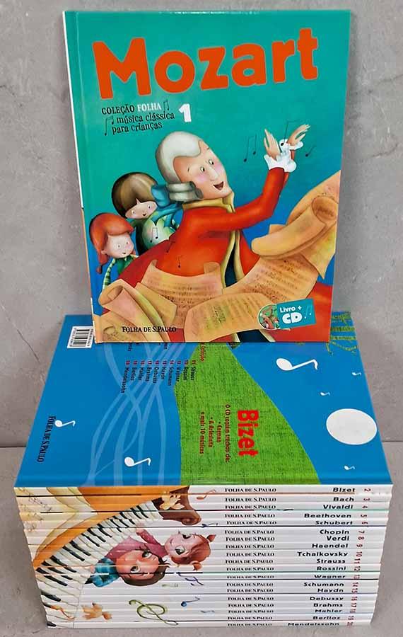 Coleção Folha Música Clássica para Crianças com 20 Volumes.  Folha de São Paulo. Coleção completa com livros + CDs.