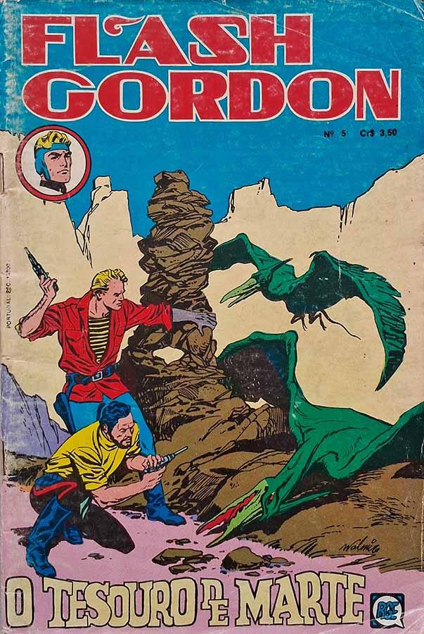 Flash Gordon Nº 5. Edição da RGE em formatinho, 2ª Série. O Tesouro de Marte e outras histórias em quadrinhos. 
