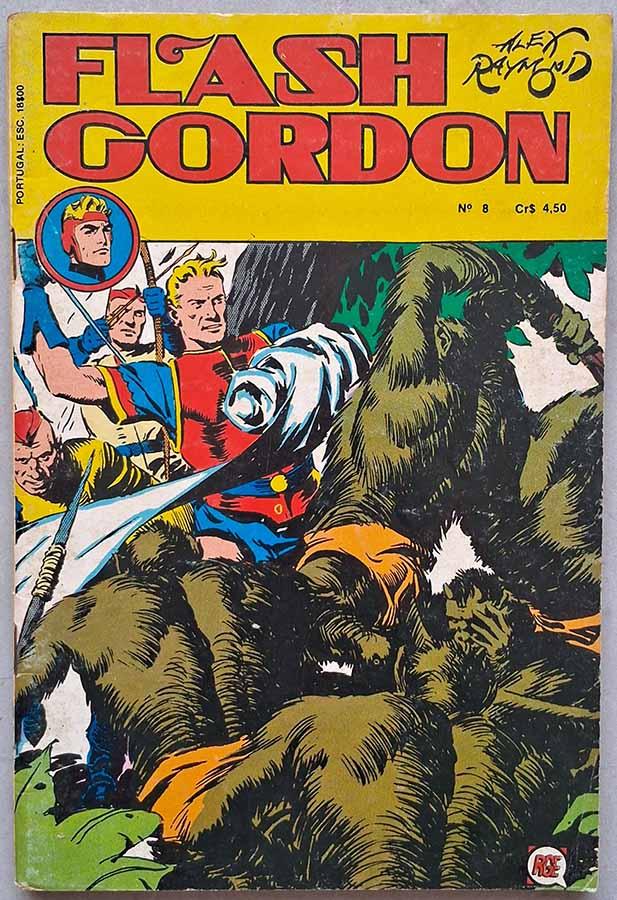 Flash Gordon Nº 8 Rge Formatinho. Edição da RGE. 2ª Série. Arbória, o Reino de Barin e outras histórias em quadrinhos. 