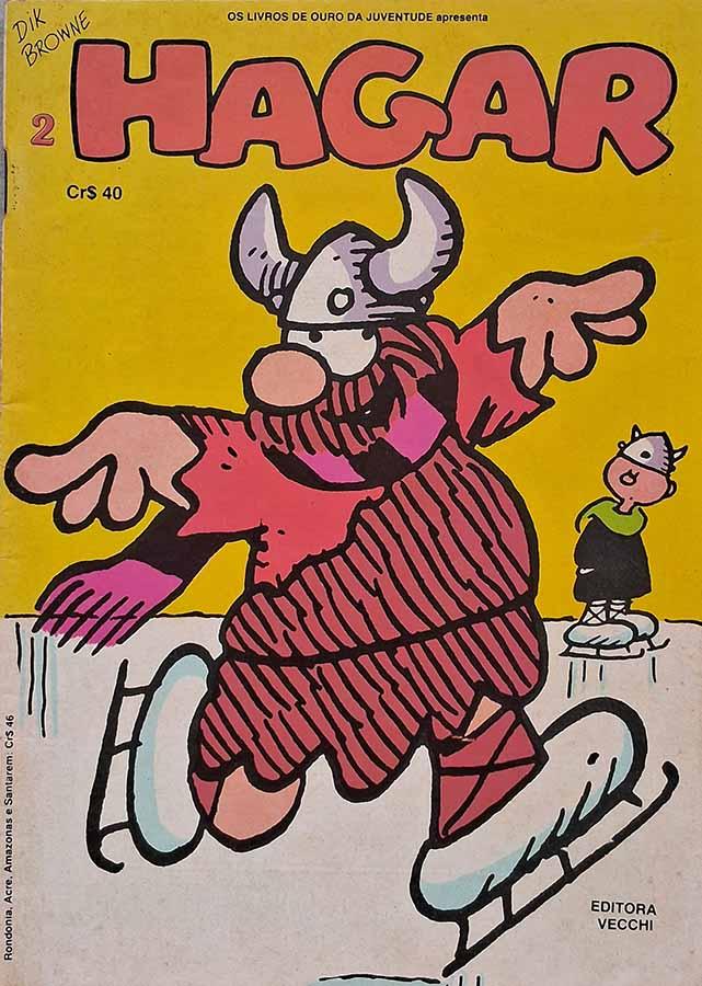 Hagar #2.  Edição da Vecchi em formatinho. O Castelo dos Sonhos de Helga e outras histórias.  Gibis & Histórias em Quadrinhos.  Editora: Vecchi.   Edição: Julho/1981. 