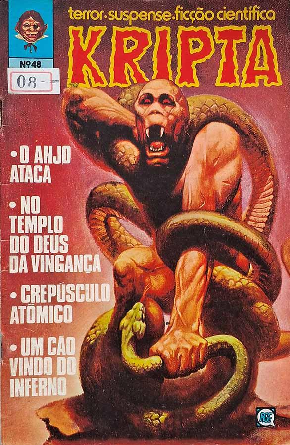 kripta 48 rge - SEBO RS RARIDADES Kripta #48, Junho/1980. Edição da RGE em formatinho. Cão do Inferno e outras histórias.