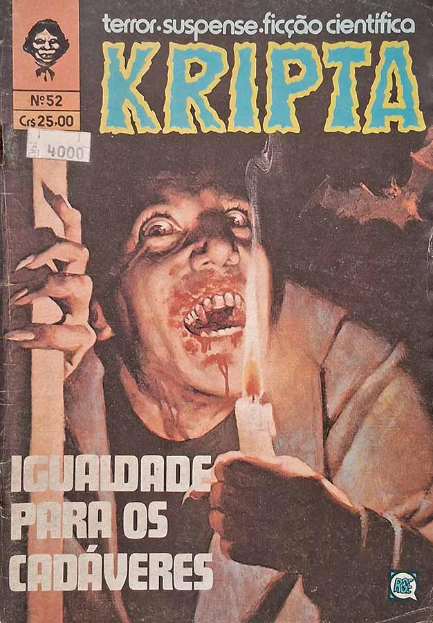 kripta 52 rge - SEBO RS RARIDADES Kripta #52. Outubro/1980. Edição da RGE em formatinho. Carne Esquecida e outras histórias.