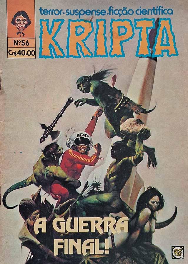 kripta 56 rge - SEBO RS RARIDADES Kripta #56. Edição da RGE em formatinho. Uma Guerra Infernal e outras histórias.