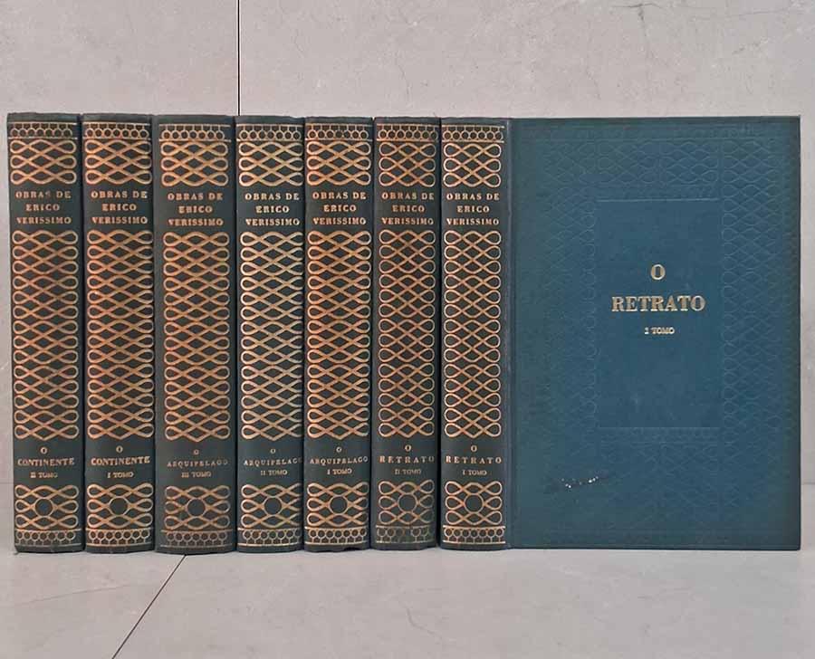 O Tempo e o Vento: 7 Volumes (Capa Dura).  Autor: Erico Veríssimo.  Livros da série: 1. O Continente (1º Tomo); 2. O Continente (2º Tomo); 3. O Retrato (1º Tomo); 4. O Retrato (2º Tomo); 5. O Arquipelágo (1º Tomo); 6. O Arquipelágo (2º Tomo); 7. O Arquipelágo (3º Tomo). 