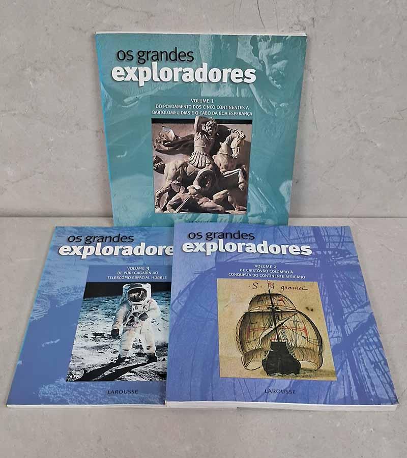 Os Grandes Exploradores: 3 Volumes.  Vários Autores. Editora Larousse.  Conquistar e descobrir o mundo. Edição ilustrada. 