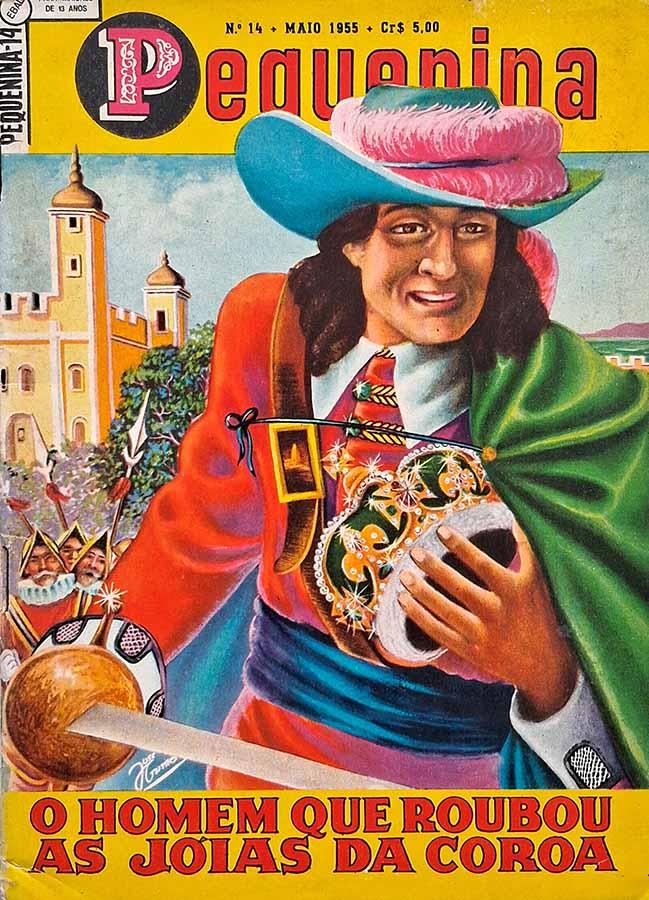 Pequenina #14. Edição da EBAL em O Homem que Roubou as Jóias da Coroa.  