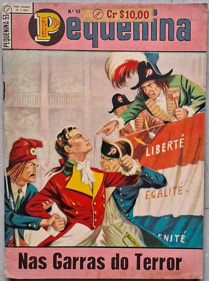 Pequenina #53 em Nas Garras do Terror.  Gibis. Histórias em quadrinhos da EBAL. Editora: EBAL.   Edição: Agosto/1958. 