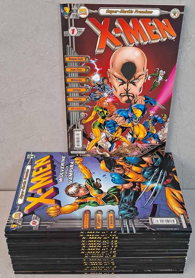 Coleção X-MEN Super Heróis Premium em 17 Volumes.  Edição completa da Abril do #1 ao #17.