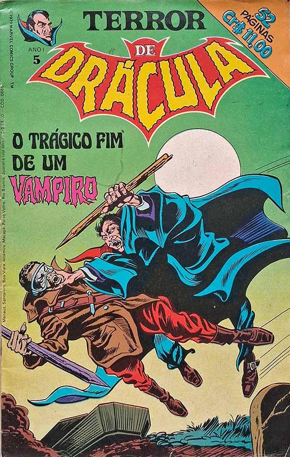 Terror de Drácula #5.  Edição da Abril em formatinho. O Fim de um Vampiro e outras histórias. 
