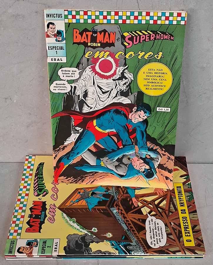 coleção batman super homem em cores ebal 6 volumes - SEBO RS RARIDADES Batman & Super-Homem em Cores: Invictus. Coleção completa em 6 volumes pela EBAL, #1 ao #6.