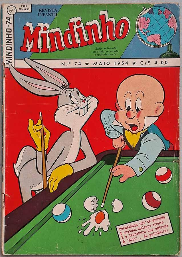 Mindinho #74.  Gibis. Histórias em quadrinhos da EBAL. Editora: EBAL.   Edição: Maio/1954. 