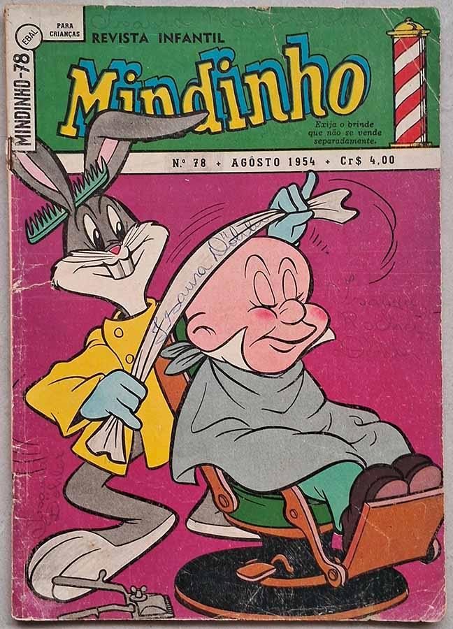 Mindinho #78 1ª Série.  Gibis. Histórias em quadrinhos da EBAL. Editora: EBAL.   Edição: Agosto/1954. 