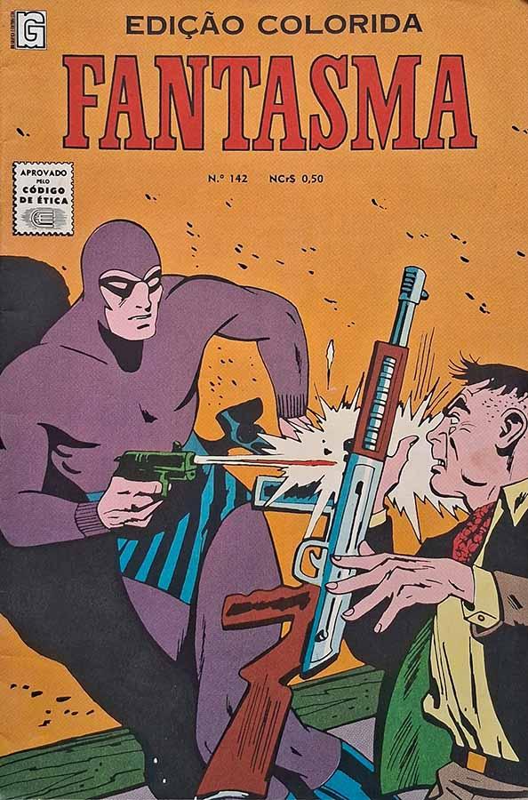 Fantasma nº 142.  Edição Colorida em formato magazine.  Gibis antigos. Histórias em quadrinhos.  Editora: RGE, Rio Gráfica Editora.  Edição: Agosto/1968. 