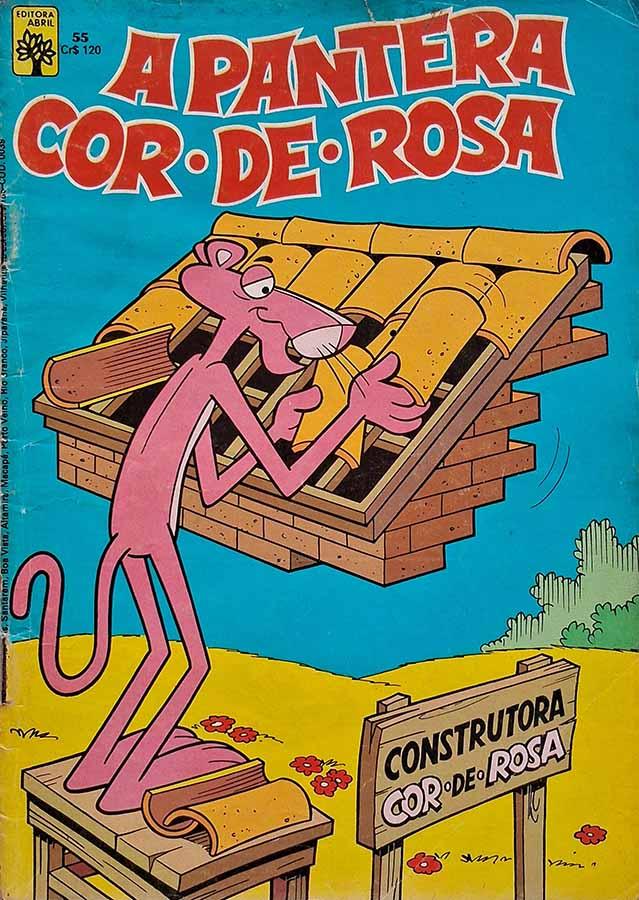 A Pantera Cor de Rosa Nº 55. Edição de Editora Abril em formatinho. Histórias em quadrinhos. Veja:  Gibis. Gibis Antigos.  Editora: Abril.   Edição: Dezembro/1982.   