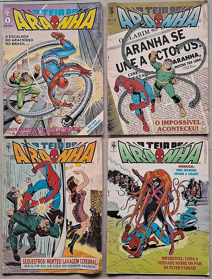 a teia de aranha abril colecao 1 ao 4 - SEBO RS RARIDADES Primeiros números da Coleção A Teia do Aranha , da editora Abril em 129 edições. Coleção completa da Abril do nº1 ao nº 129. Gibis & Quadrinhos. Coleções Completas.