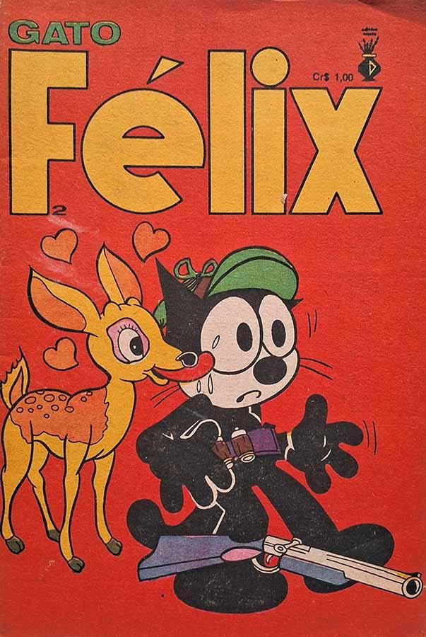 Gato Félix Nº 2. Edição de Editora Trieste em formatinho. Histórias em quadrinhos.  Veja:  Gibis. Gibis Antigos.  Editora: Trieste.   Edição: Maio/1973. 