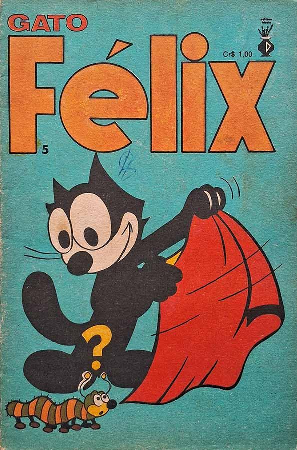 O Gato Félix Nº 5. Edição de Editora Trieste em formatinho. Histórias em quadrinhos.  Veja:  Gibis. Gibis Antigos.  Editora: Trieste.   Edição: Agosto/1973. 