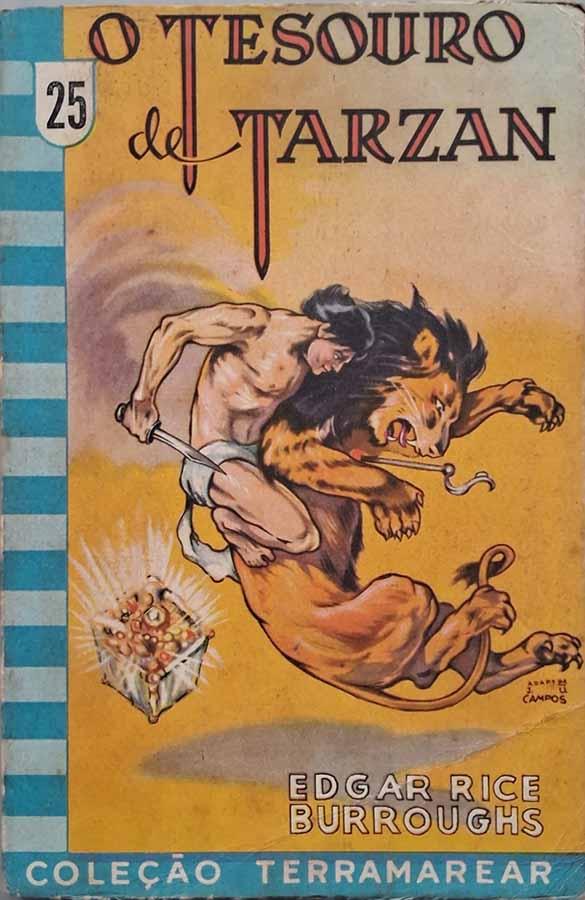 O Tesouro de Tarzan. Coleção Terramarear.  Livro por Edgar Rice Burroughs.  Livros usados.  Editora: Companhia Editora Nacional.