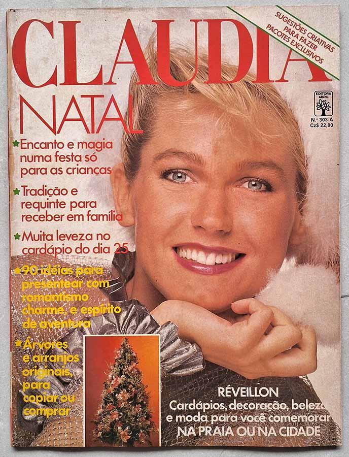 Revista Claudia Natal Nº 303A,   edição Dezembro/1986. Capa com Xuxa. Artigos, reportagens sobre o Natal.  Revistas. Revistas Antigas.  Editora: Abril. 
