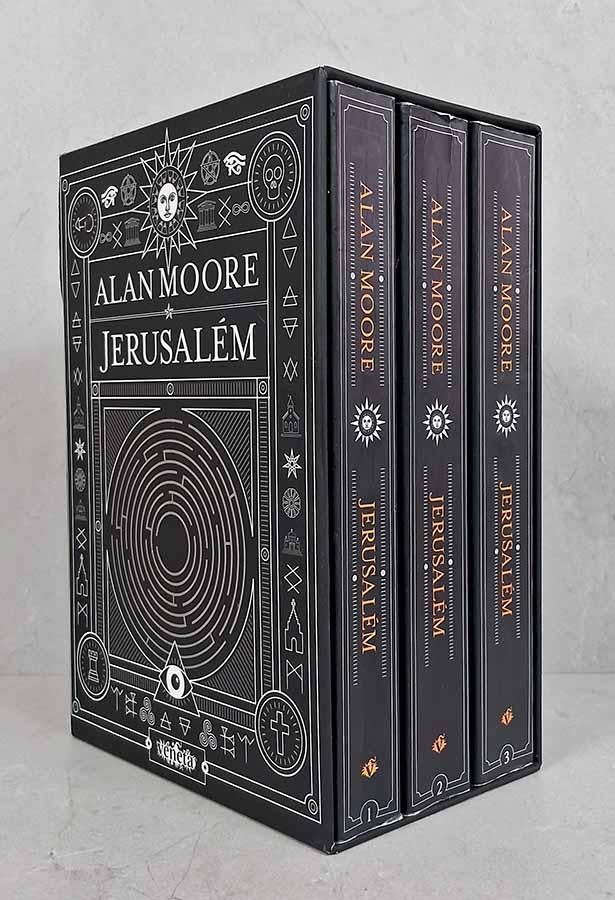 jerusalem box alan moore tras - SEBO RS RARIDADES Jerusalém: Box completo com 3 volumes. Autor: Alan Moore.