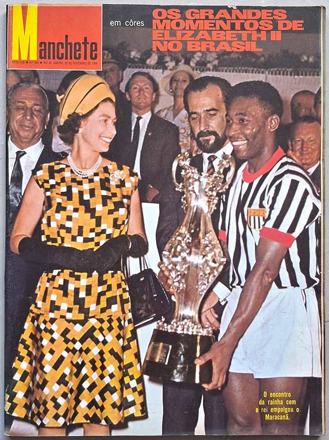Revista Manchete Nº 866.   Edição de Novembro/1968 com os grandes momentos de Elizabeth II no Brasil. com cobertura fotográfica completa. 